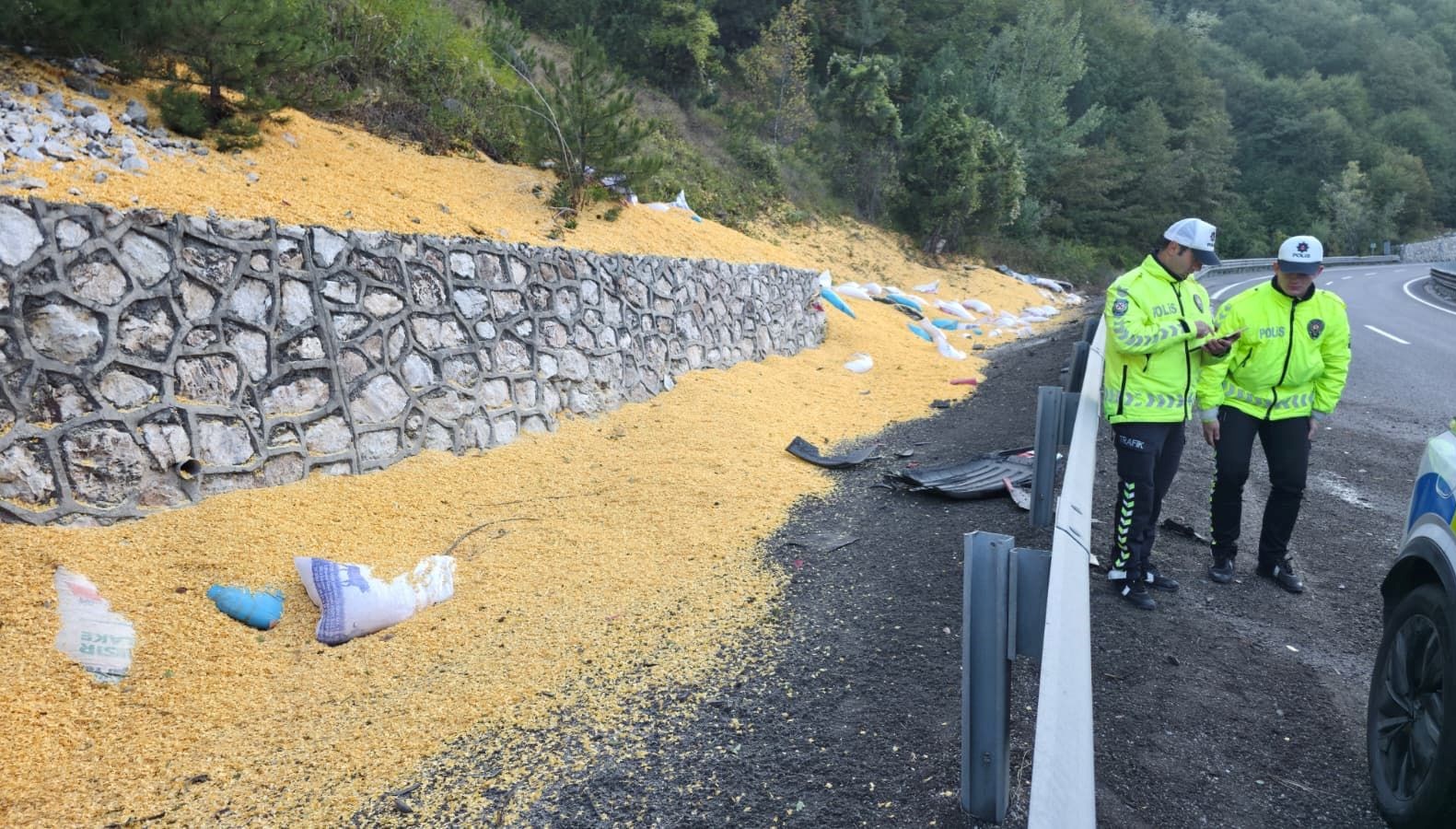 bursada hayvan yemi yuklu tir devrildi iki kisi agir yarali sHH8DiQq